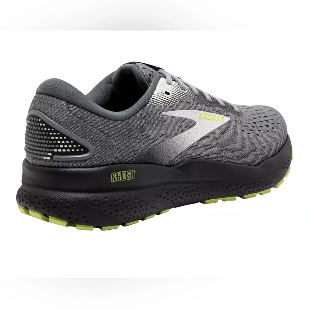 Brooks Ghost 16 in Grey/Lime tennis shoes sneakers Size Men’s 10 - Picture 5 of 11